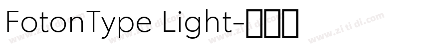 FotonType Light字体转换
